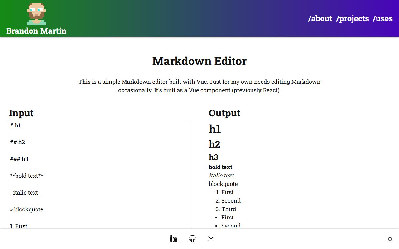 Markdown Editor screenshot